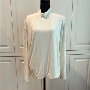 NWT! J Crew Cream Double Layer Long Sleeve Blouse